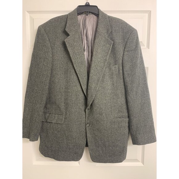 Christian Aujard Other - Christian Aujard N.Y. Paris 44R Wool Camel Hair Blend Gray Chevron Blazer Jacket